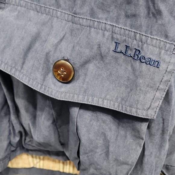 L.L. Bean Blue Polyester Nylon Coat Jacket - Picture 10 of 14